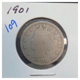 1901 Liberty V Nickel