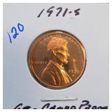 1971-S Lincoln Memorial Cent, Gem Cameo Proof