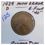1929-D Lincoln Wheat Cent, Rotated Dies