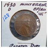 1930-D Buffalo Nickel, Rotated Die