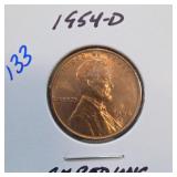 1954-D Lincoln Wheat Cent, Choice Red UNC