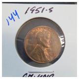1951-S Lincoln Wheat Cent