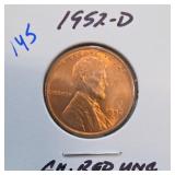 1952-D Lincoln Wheat Cent, UNC
