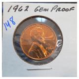 1962 Lincoln Memorial Cent, Gem Proof
