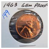 1963 Lincoln Memorial Cent, Proof