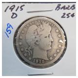 1915-D Barber Quarter