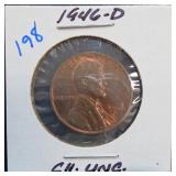 1946-D Lincoln Wheat Cent, Gem UNC
