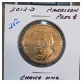 2012-D Benjamin Harrison Pres. Dollar, Choice UNC