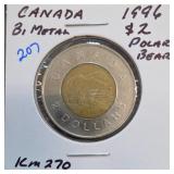 1996 Royal Canadian Mint $2 Toonie KM#270