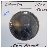 1972 Canada 50-Cent Coin, Gem Proof