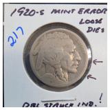 1920-S Buffalo Nickel, Double-Struck