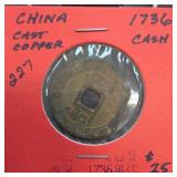 1736 Chinese Cash Coin, Apparent ????