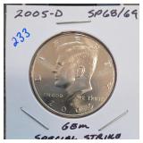 2005-D Kennedy Half Dollar, SP68/69 Special Strike