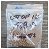 10pc 1928-D Wheat Cents