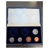 Five 1965 South African Coins in Blue Case