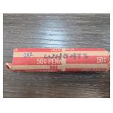 Paper-Wrapped 50Â¢ Penny Roll Wheat