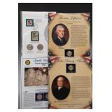 Lot of 4 U.S. Numismatic Display Sheets