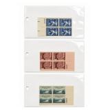 United States Post Office Lot of 3 Plate Blocks