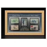 Lot of 5 Framed Civil War Centennial Stamps
