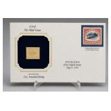 1918 24¢ Inverted Jenny 22kt Gold Replica