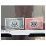 Pair of U.S. Bureau of Engraving & Mail Stamps