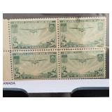 Set of Four United States Post Airmail Stamps