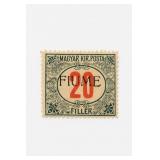 Magyar Kir. Posta 1918 Fiume Postage-Due Stamp