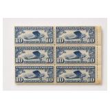 Set of Six United States Post Airmail Stamps