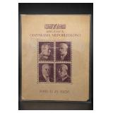 1938 Poland 25 Gr Independence Stamp Block