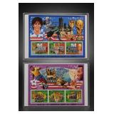 Pair of Lot of World Cup Souvenir Stamp Sheets