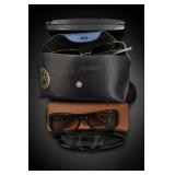 Lot of Sunglasses, 4 Cases, One Ray-Ban Pair
