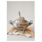 Victorian-Style Lacquered E.P.N.S. Deer Tureen
