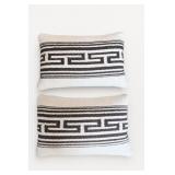 Pair of Woven Geometric Throw Pillows