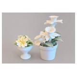 Lot Crown Staffordshire & Radnor Floral Ornaments