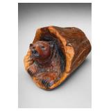 Carved Wooden Bear, 16in Long, 12in Tall