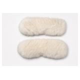 Lot of Two White Furry Pillows
