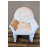 Long-Pile Upholstered Armchair