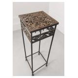 Ornate Iron Two-Tier Plant Stand