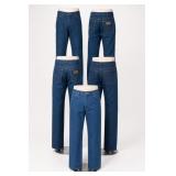 5Pc Starched Wrangler Jeans, Size 38 x 32