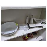 White Scalloped Ceramic Serving Bowl