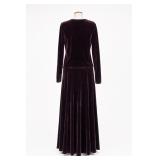 Wind Song Plum Velvet-Like Top and Skirt