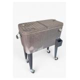 Rolling Woven-Style Cooler Cart