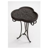 Clover-Shaped Relief-Top Side Table