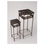 Two Decorative Metal Plant Stands