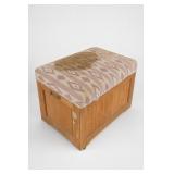 Wooden Upholstered Storage Ottoman