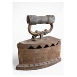 Antique Cast-Iron Charcoal Box Iron