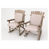 Pair of Rustic Rocking Chairs