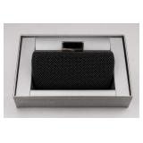 Jessica McClintock Elegant Mesh Clutch, Platinum