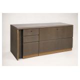 Brown Credenza with Cabinet Storage