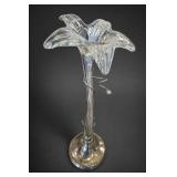 Clear Glass Floral Sculpture, Made in China